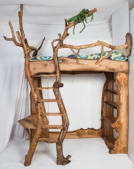 natural edge wood bed
